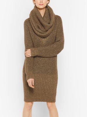 Mohair and Wool Ribbed Sweater Dress