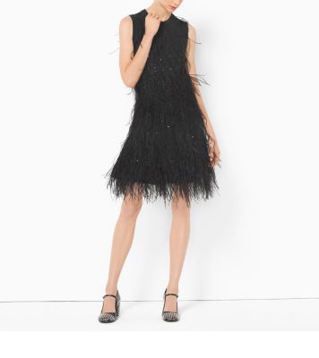 Feather-Embroidered Cashmere Shell