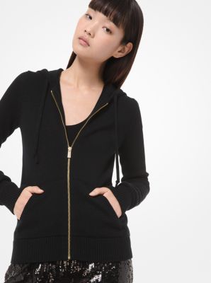 cashmere hoodie zip