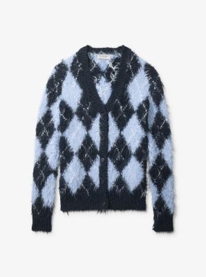 Argyle Cotton Teddy Bear Cardigan