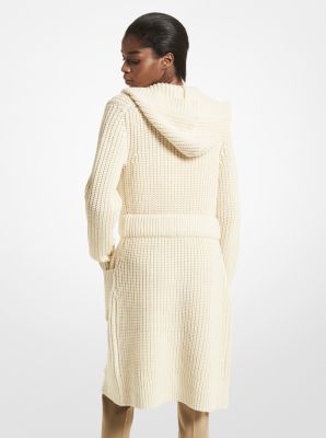 Cardigan aus Merinowolle und Kaschmir mit Kapuze image number 1
