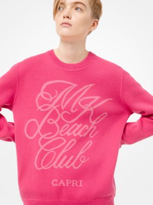 Cotton and Cashmere MK Beach Club Sweatshirt | Michael Kors