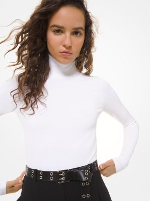 Stretch Viscose Turtleneck Bodysuit