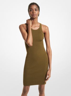 Ribbed Merino Wool Racerback Tank Dress