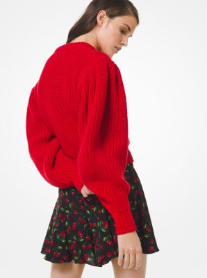 Cashmere Lantern-Sleeve Sweater
