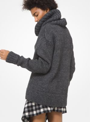 Hand-Knit Wool Blend Cowl Sweater in CARB&Oacute;N | Michael Kors