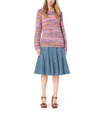 Space-Dyed Mohair Crewneck Sweater