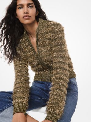 Tinsel Cropped Bomber Jacket