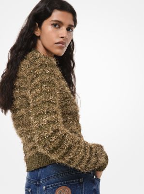 Tinsel Cropped Bomber Jacket