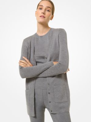 Cashmere Cardigan in BANKER GREY | Michael Kors