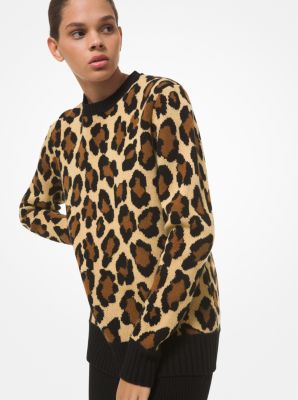 Leopard print cashmere on sale jumper