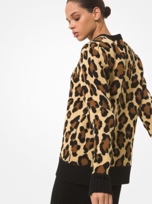 Leopard Jacquard Cashmere Sweater