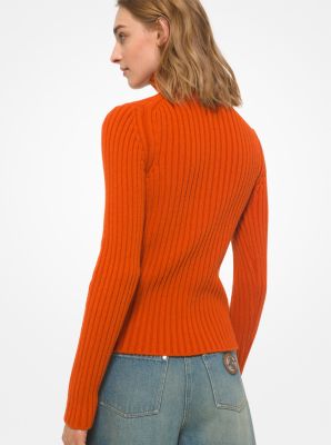 Ribbed Cashmere Turtleneck Sweater