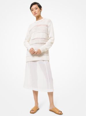 Hand-Knit Cashmere Intarsia Sweater