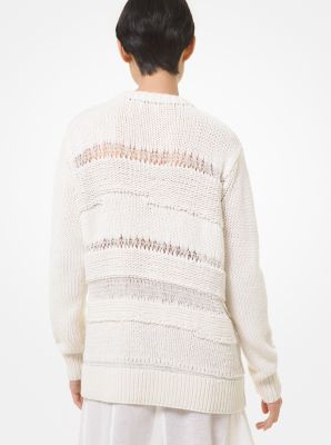 Hand-Knit Cashmere Intarsia Sweater