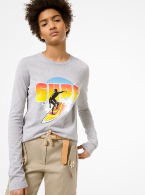 Cotton Surf Sweater Tee in PEARL GREY | Michael Kors