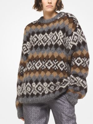 Hand-Knit Fair Isle Alpaca-Blend Sweater