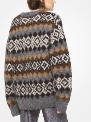 Hand-Knit Fair Isle Alpaca-Blend Sweater