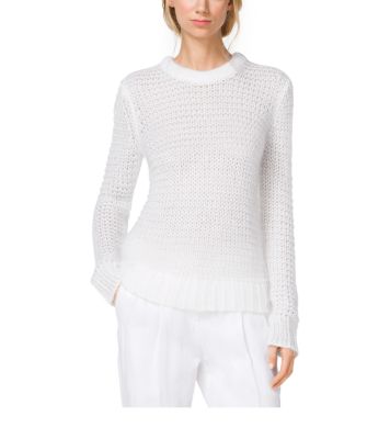 Hand-Knit Mohair Crewneck | Michael Kors