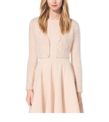 Cropped Angora Cardigan