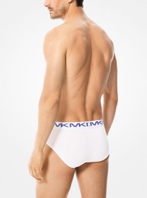 3-Pack Stretch Cotton Brief in WHITE | Michael Kors