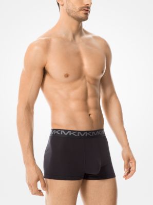 Stretch Boxer Briefs For Men MK Black Cotton Underwear