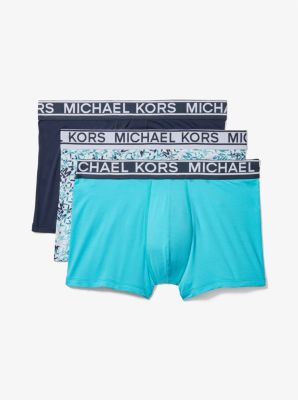 3-Pack Stretch Nylon Trunks in MIDNIGHT | Michael Kors