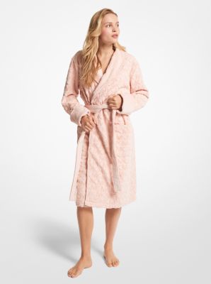 Logo Cotton Terry Robe Michael Kors