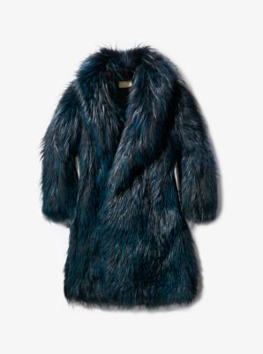 Michael kors fox hot sale fur coat