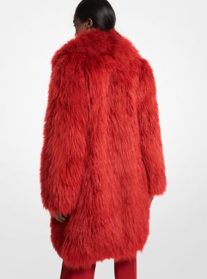 Cashmere Shawl Collar Coat in ESCARLATA | Michael Kors