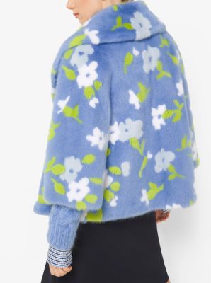 Floral Intarsia Mink Coat