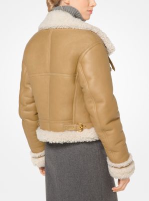 Michael kors shearling clearance jacket