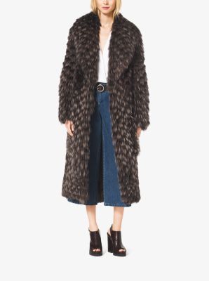 Fox Fur Tweed Coat | Michael Kors