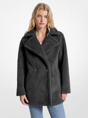 Faux Fur Teddy Coat in BLACK | Michael Kors