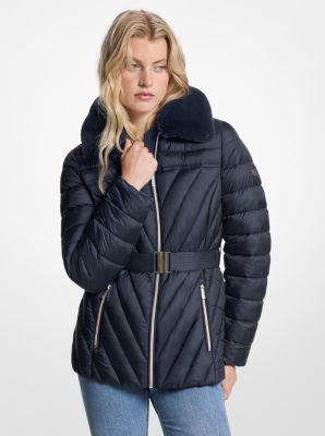 ジャケット Michael Kors Woman Jacket Blue MF3103WENX 409 Crepe Blazer, MIDNIGHTBLUE | Michael Kors KWT