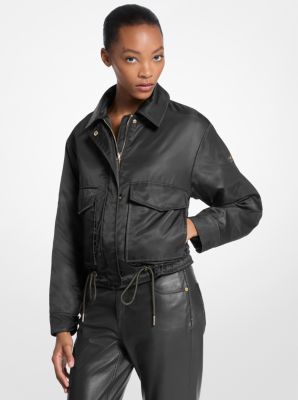 Veste bomber courte réversible en nylon