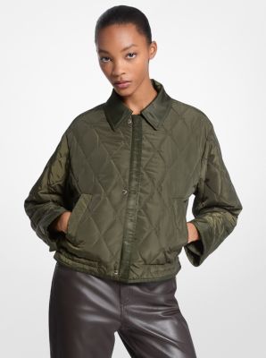 Kurze Nylon-Bomberjacke zum Wenden image number 0