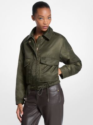 Kurze Nylon-Bomberjacke zum Wenden image number 2