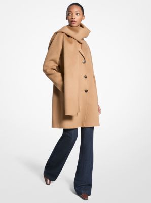 Wool Blend Scarf Coat image number 0