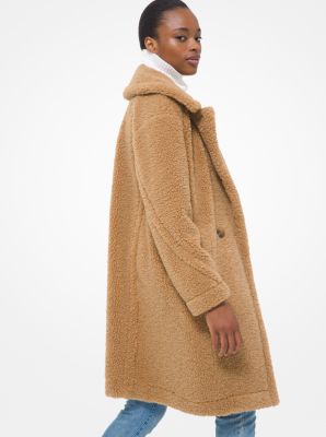 Camel oversized teddy on sale coat