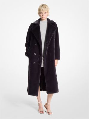 Oversized Faux Fur Double Breasted Coat