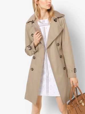 Michael kors trench on sale coat with hood