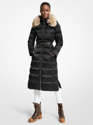 Quilted Nylon Belted Puffer Coat Michael Kors Canada