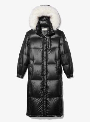 michael michael kors quilted nylon and faux fur puffer