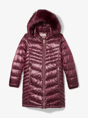 Faux Fur Quilted Puffer Coat