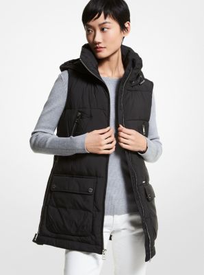 michael kors puffer vest with hood
