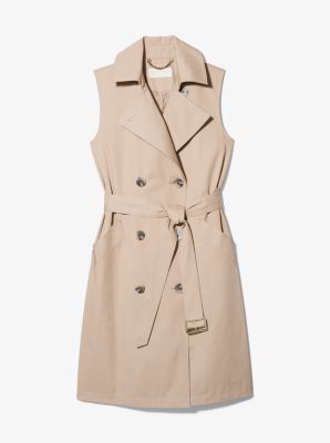 トレンチコート Michael Kors SS24 COTTON TRENCH COAT (MR420DQDTY_288BUFF) Cotton Twill Trench Coat | Michael Kors [US]