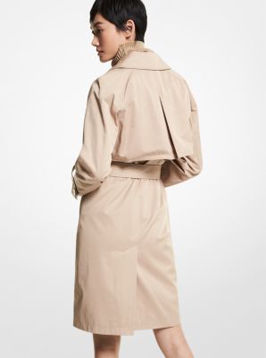 ジャケット・アウター ADRER cation melange tielocken long coat Cotton Blend Trench Coat | Michael Kors [US]