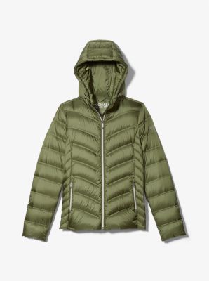 Quilted Nylon Packable Puffer Jacket