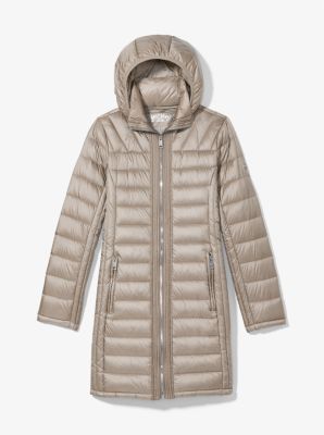 Quilted Nylon Packable Puffer Coat